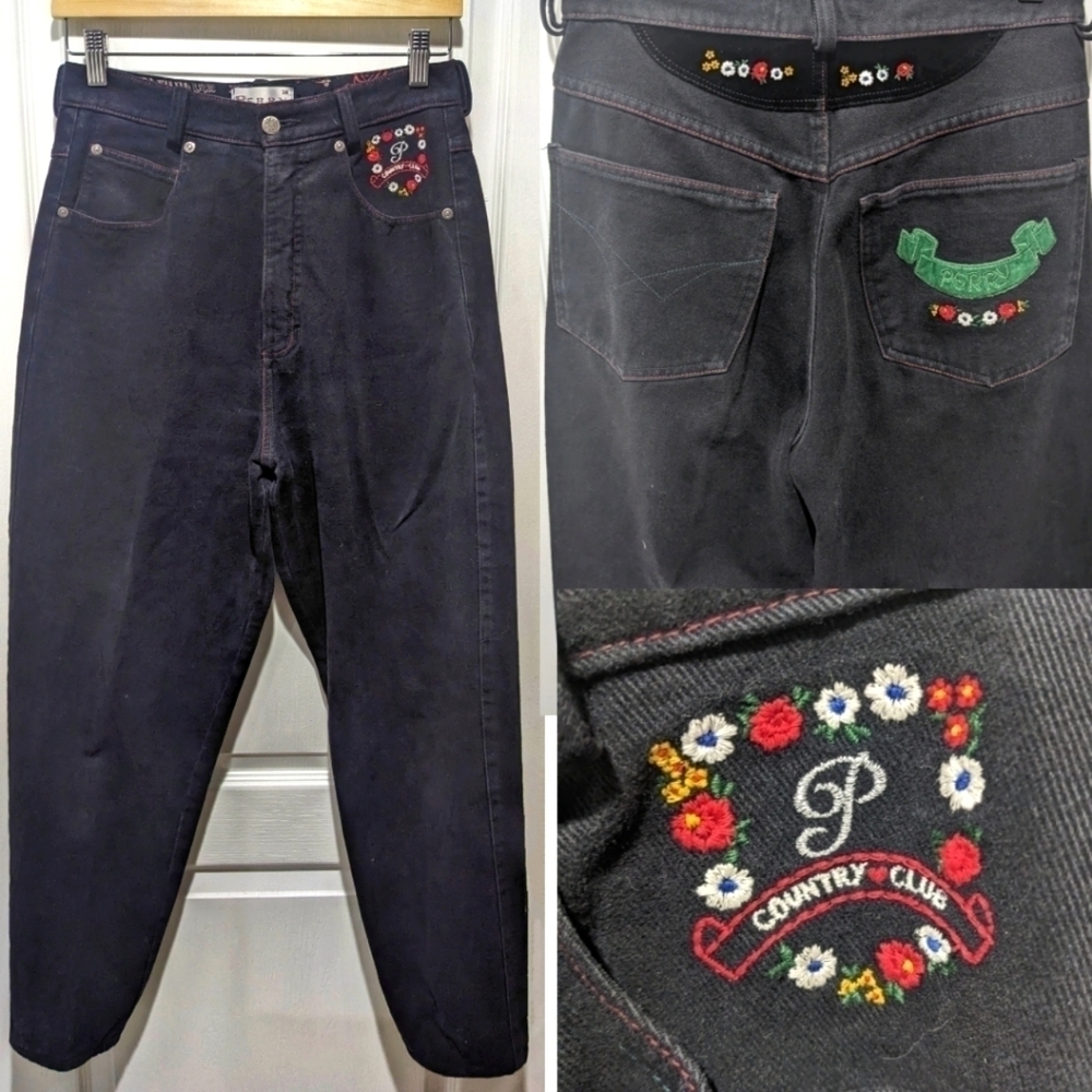 Vintage Perry Country Club | Embroidered Jeans US